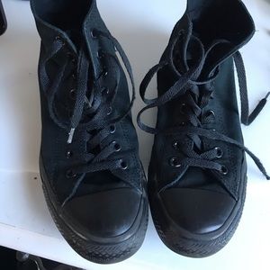 All Black High Top Converses